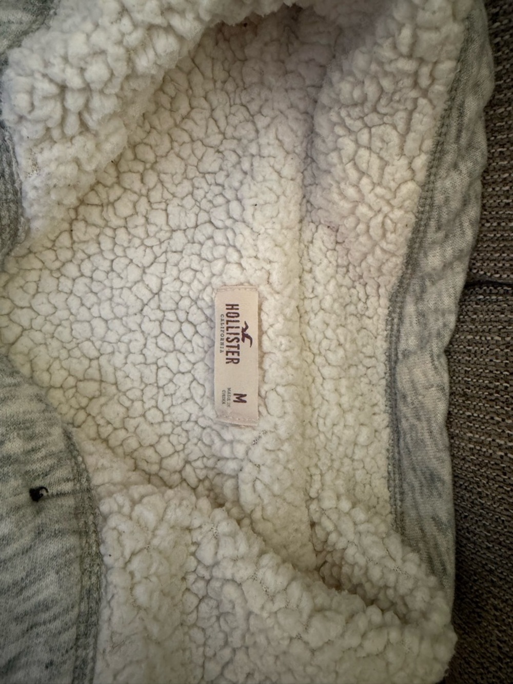 Hollister Cream Sherpa-Lined   Heather Gray